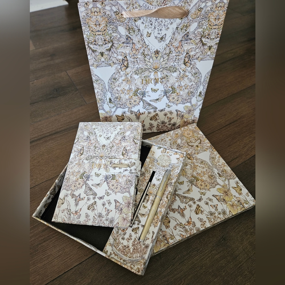 NEW Dior Floral Stationery Boxed Set In Bag VIP